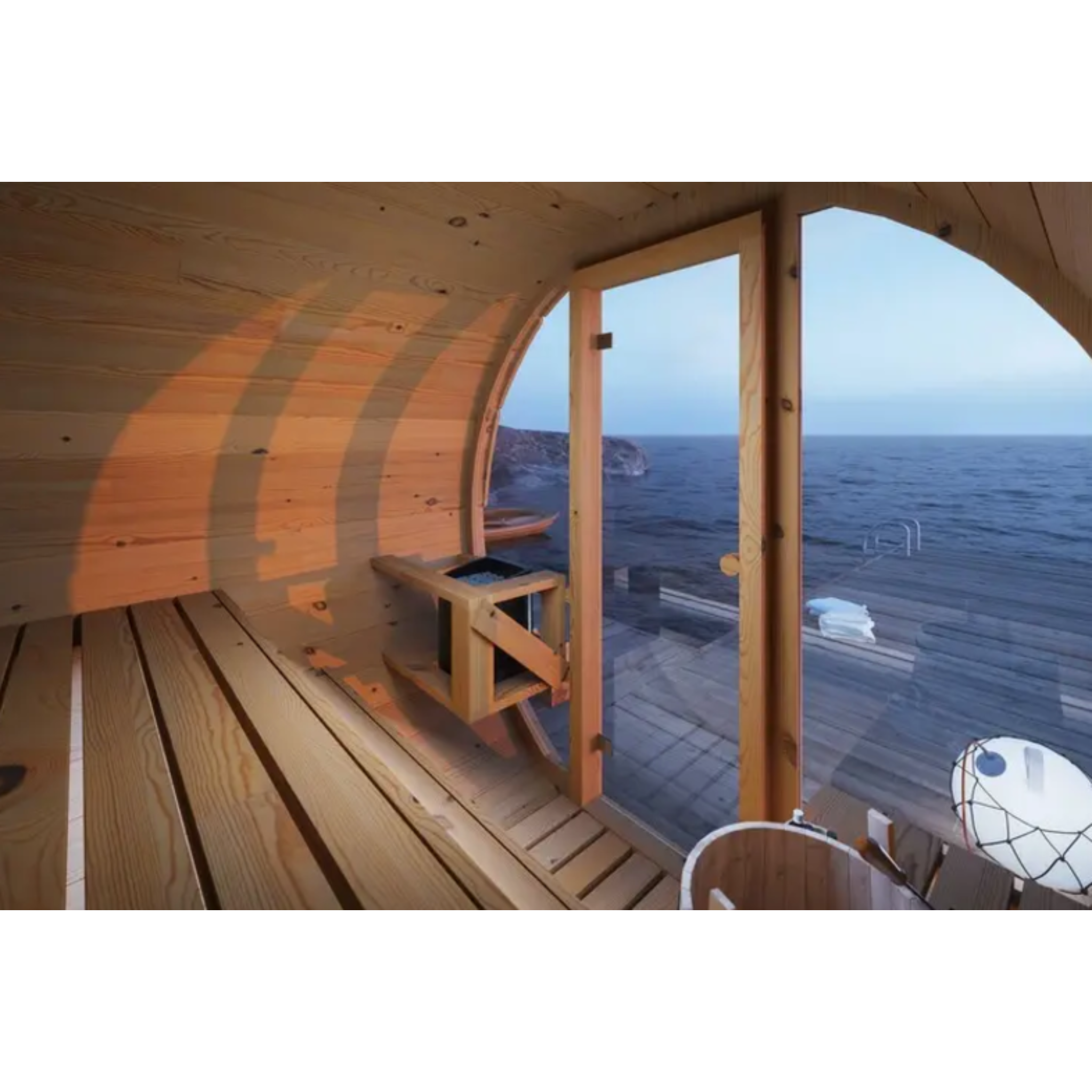ThermoLoom BarrelView Outdoor Sauna